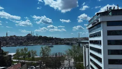 a view of a river and a building at Astounding Sea View Apartment in Karaköy 4BR, 2BA in Istanbul