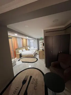 a living room with a bed and a couch at The walens hotel in Istanbul