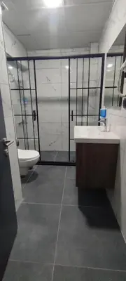 a bathroom with a sink and a toilet at Lantis Otel in Avcılar