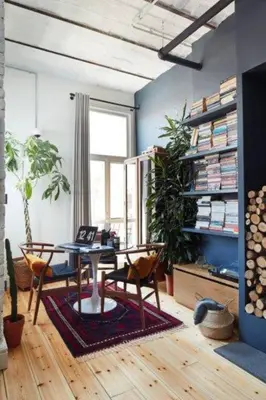 a living room with a table and chairs and a window at Bright Cool Central 1Bed1Bath Stylish Home! #376 in Istanbul