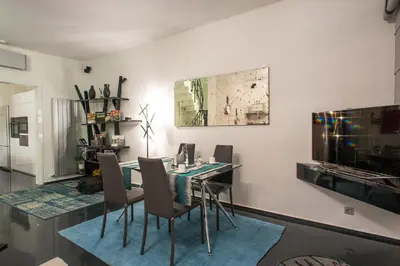 a dining room with a table and chairs at Istanbul Irini Seaview House in Istanbul