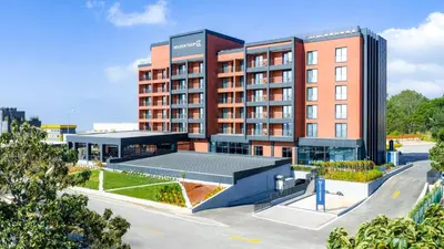 a rendering of a hotel with a building at GOLDEN TULIP GEBKIM KOCAELI in Kocaeli