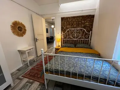 a bedroom with a bed in a room at Taksim Apartment in Istanbul