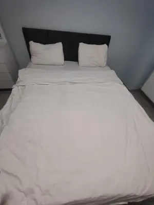 a large white bed with two pillows on it at Taksim Luxury Mansion Hotel in Istanbul