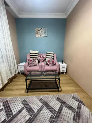 a living room with a pink couch and a table at Taksim Luxury Mansion Hotel in Istanbul
