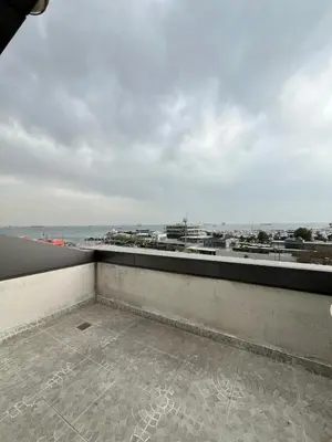 a balcony with a view of the ocean at Le Marde Hotel in Istanbul