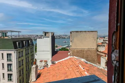 a view of the city from a building at Golden Horn Hidden Haven in Istanbul