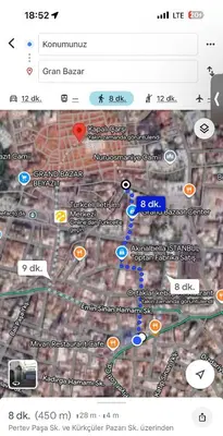a screenshot of a google maps page with a map at Bosphorus view, Great location and Cozy House! in Istanbul