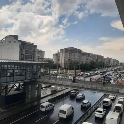 a busy highway with cars on a busy city at Grand Armada Hotel in Avcılar