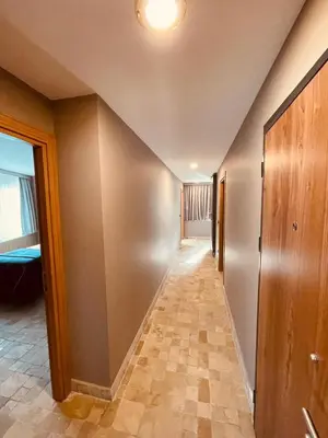 a hallway in a house with a ceiling at Country , two bedroom and livingroom on Main Street in Çekmeköy