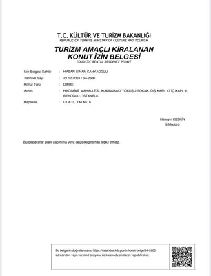 a screenshot of a page of a document at Central Apartment Close to Galataport in Istanbul