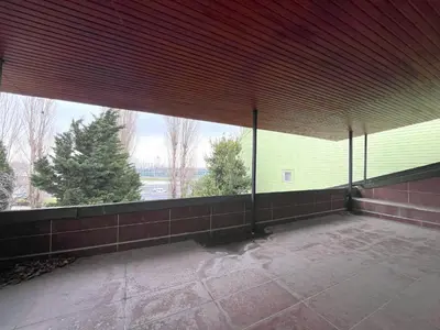 a large empty room with a large window at Valens Butik in Istanbul