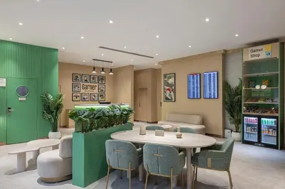 a dining room with a table and chairs at Garner Hotel Istanbul - Airport Arnavutkoy by IHG in Istanbul