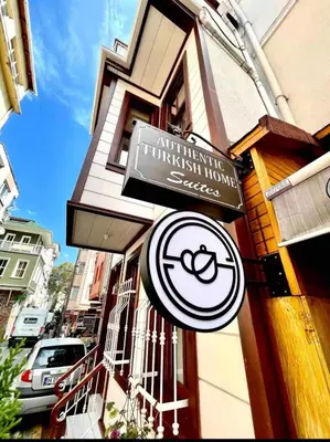 a sign on the side of a building at Authentic Turkish Home Standard Room in Istanbul