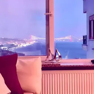 A million dollar view of the Bosporus and balcony