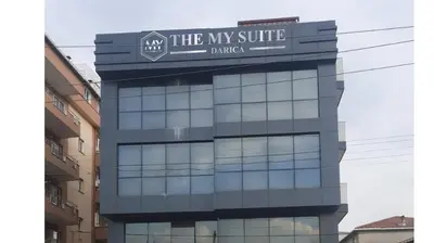 a building with a sign on top of it at The my hotel darica in Darıca