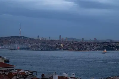 a view of a large body of water with a city at Luxury Stay with Panoramic Bosphorus View in Istanbul