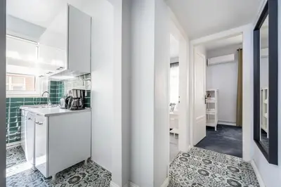 a kitchen with a sink and a counter top at Stay Beyond the Bosphorus #4 in Istanbul