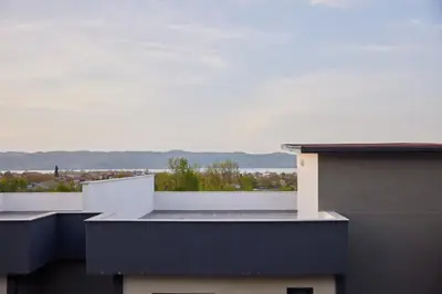 a view from the roof of a building at Andalus Villas Lake View NO ALCOHOL ALLOWED with Heated Pool in Sakarya