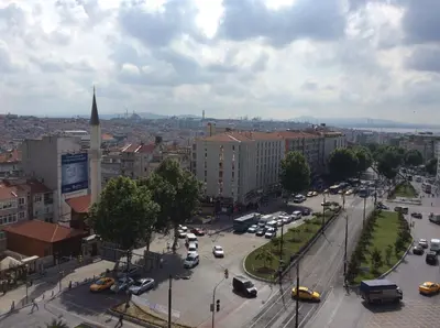 a view of a city with cars and a street at Ilıcak Hotel in Istanbul