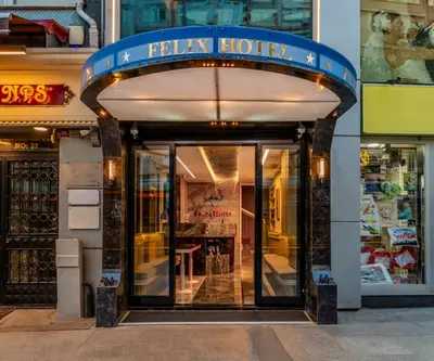 a hotel entrance with a sign that reads riley hotel at Felix Hotel in Istanbul
