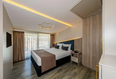 a hotel room with a bed and a window at Felix Hotel in Istanbul
