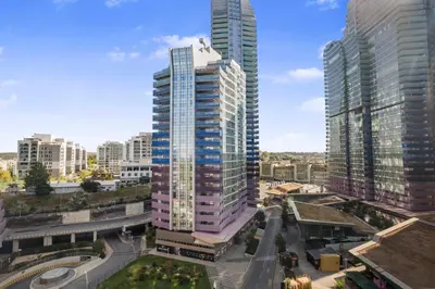 an overhead view of a city with tall buildings at Citadines Maslak Istanbul in Istanbul