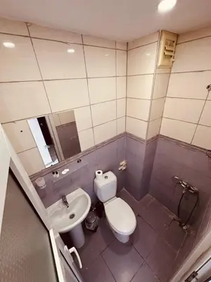 a bathroom with a toilet and a sink at Sera Hotel in Istanbul