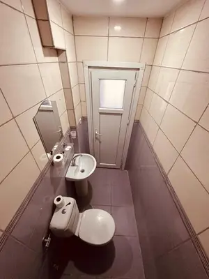 a bathroom with a toilet and a sink at Sera Hotel in Istanbul