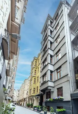 a row of buildings on a city street at Big Urban Taksim Terrace Stay in Istanbul