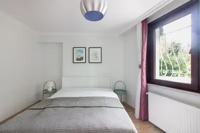 a bedroom with a bed and a window at 3BR Villa with Garden & Terrace in Kadikoy in Istanbul