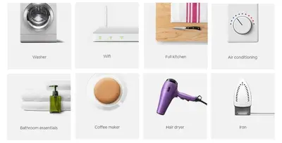 a collage of images of different kitchen appliances at Charming Flat Retro Design AC Galata in Istanbul