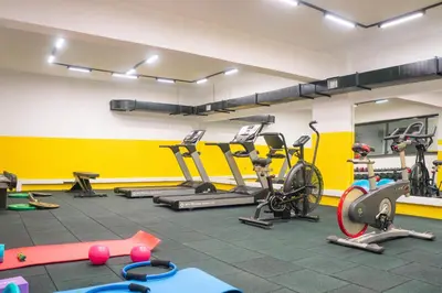 a gym with several exercise bikes in a room at ivy Hotel Spa in Yalova