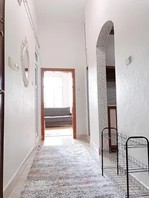 a hallway with a mirror and a couch in a room at Apartment Taksim-Beyoğlu 2 in Istanbul
