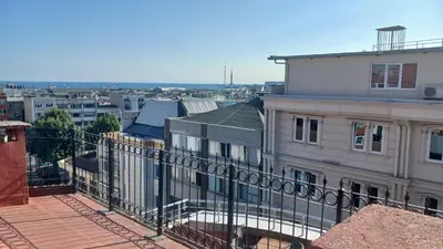 a view of a city from a building at Hotel Çağyiğit in Istanbul