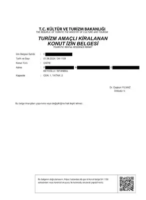 a screenshot of a page of a document at Elegant & Charming Apartment in Beyoglu in Istanbul
