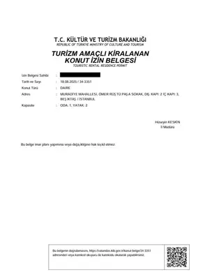 a screenshot of a page of a document at Cute Intimate Airy 1Bed1Bath Nisantasi Home! #405 in Istanbul