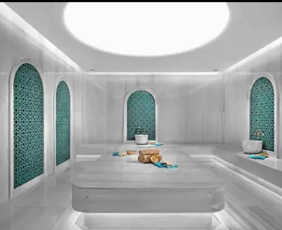 a room with two teddy bears laying on the floor at new luxury comfortable apartment in Istanbul