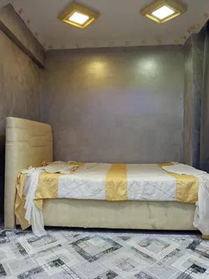 a bedroom with a large bed in a room at Hilal Aparment Basement in Istanbul