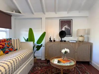 a living room with a couch and a table at Bosphorus Villa Arnavutköy 5BR for 12 Guests in Istanbul