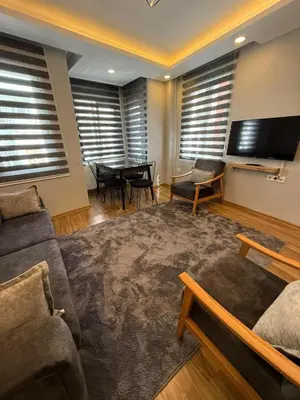 a living room with a couch and a flat screen tv at AYD Apartment Beyoğlu in Istanbul