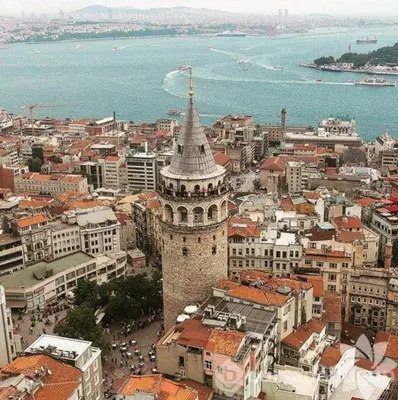 a view of a city with a clock tower at Sultan TG Hotel in Istanbul
