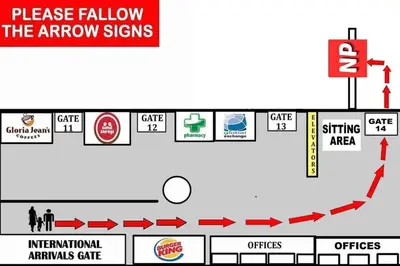 a map of the expansion of the airport signs at Sultan TG Hotel in Istanbul