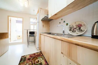 a kitchen with a sink and a counter top at Private house with 4 separate apartments-for families & friend groups in Istanbul