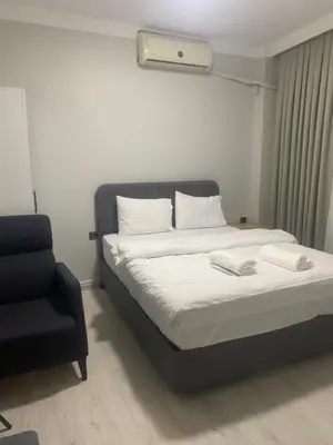 a bedroom with a bed and a chair in it at historic stay istanbul in Istanbul