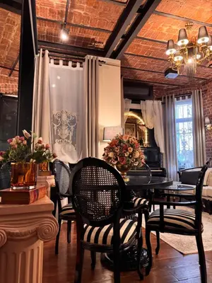a dining room with a table and chairs at Allegory of Taksim in Istanbul
