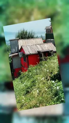 a picture of a red house in a field at Sapanca Kırmızı Hobbit Evi in Sapanca
