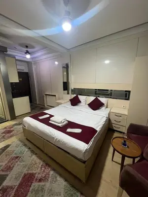 a bedroom with a large bed and a couch at Taksim Pera Premium Gold Hotel in Istanbul