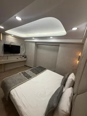 a bedroom with a bed and a flat screen tv at Elysia Plus in Istanbul