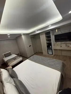 a room with two beds and a couch in it at Elysia Plus in Istanbul